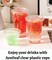 Clear Plastic Cups with Sip-Lids, 25 Sets Disposable Plastic Iced Coffee Cups with Strawless Lids, To Go Coffee Cup for Smoothie, Milkshake, Cold Drinks